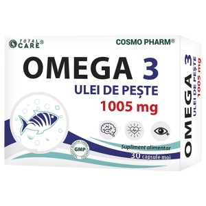 Supliment alimentar OMEGA 3 – ulei de peste 1005mg, Cosmo Pharm, 30 capsule moi