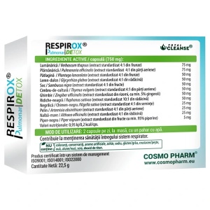 Supliment alimentar RESPIROX Pulmonar DETOX® ,Cosmo Pharm, 30 - Img 2