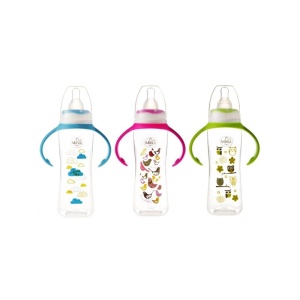 Biberon cu manere si tetina, 250 ml, silicon, 6+, Minut
