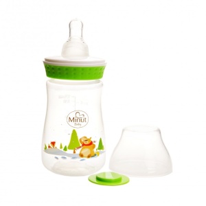 Biberon cu tetina silicon 0 luni+, Povesti Romanesti, 125ml, Minut - Img 2