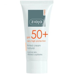 Crema nuantatoare pentru protectie solara SPF 50+, 50 ml, Light Tone, Ziaja