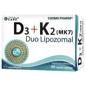 D3 + K2 (MK7) Duo lipozomal, 30 capsule, Cosmo Pharm
