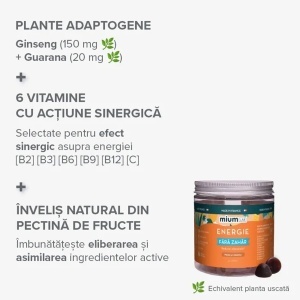 Jeleuri cu vitamine Energie, 42 bucati, Mium Lab - Img 3