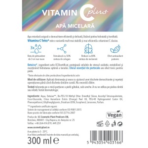 Apa micelara Vitamin C Plus 300 ml cu Vitamina C Tetra, 300 ml. Cosmetic Plant - Img 4