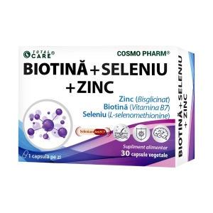 Biotina + Seleniu + Zinc, 30 capsule, Cosmo Pharm
