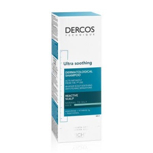 Sampon ultra calmant pentru par gras si normal Dercos Ultra Soothing, 200 ml, Vichy