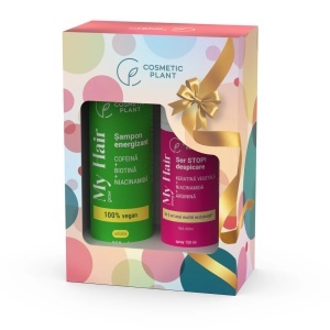 Set cadou MY HAIR - Șampon energizant 250 ml + Ser STOP! despicare 150 ml, Cosmetic Plant