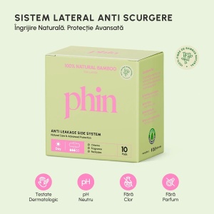 Absorbante de zi din bambus natural, 10 bucati, Phin - Img 5