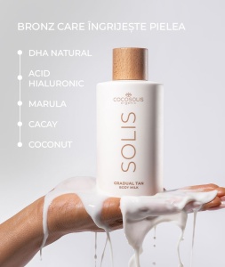 Lapte autobronzant pentru corp Gradual Tan Solis, 200 ml, Cocosolis - Img 2
