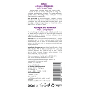 Lotiune antiacnee cu ulei de salvie, 200ml, Cosmetic Plant - Img 2