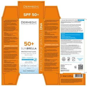 Protectie solara SPF 50+ Dry Touch pentru fata matifianta Sunbrella, 40 ml, Dermedic - Img 2