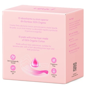 Absorbante de zi din bumbac organic, 10 bucati, Phin - Img 6