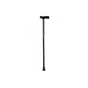 Baston negru din aluminiu anodizat cu maner de lemn, pliabil, Model RP145 NC, Moretti