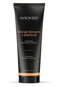 Cremă de masaj senzual, cu aromă de floare de portocal și patchouli, Wicked Sensual Care, 120 ml, Tonga