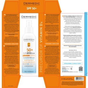 Lapte spray de corp cu SPF 50+ Sunbrella Baby, 150 ml, Dermedic - Img 2