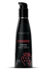 Lubrifiant aromat cu căpșuni Aqua, Wicked Sensual Care, 120 ml, Tonga