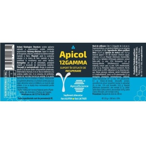 Miere poliflora albastra Apicol 12 Gamma, 200 ml, ApicolScience - Img 2