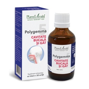 Polygemma 5 Cavitate bucala si Gat, 50 ml, Plant Extrakt