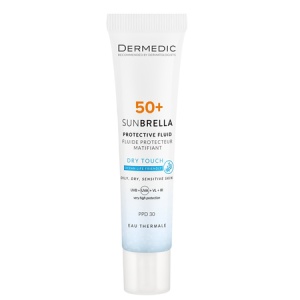 Protectie solara SPF 50+ Dry Touch pentru fata matifianta Sunbrella, 40 ml, Dermedic