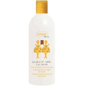 Sampon si gel de dus pentru copii, Cookies & Vanilla Ice Cream, 400 ml, Ziaja
