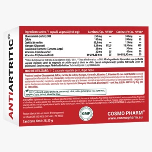 Supliment alimentar Antiartritic, Cosmo Pharm, 30 capsule vegetale - Img 2