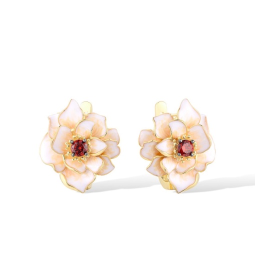 Cercei aurii din argint Fleur D'Or
