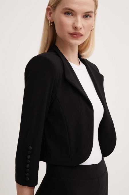 Joseph Ribkoff sacou culoarea negru, desfacut, neted, 213707