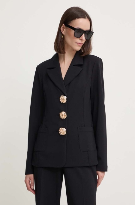 Joseph Ribkoff sacou culoarea negru, un singur rand de nasturi, neted, 243160