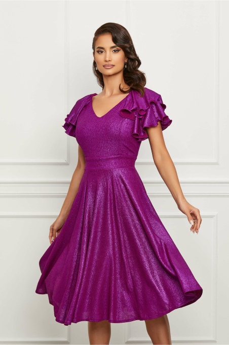 Rochie Ella Collection Renata mov din lurex