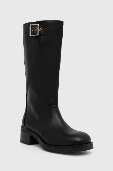Steve Madden ghete de piele Bonna femei, culoarea negru, cu toc drept, SM11003091