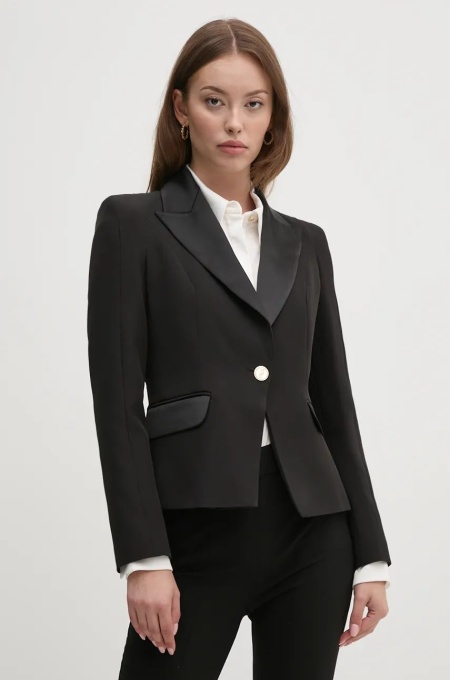 Artigli sacou culoarea negru, un singur rand de nasturi, neted, ACGI000168
