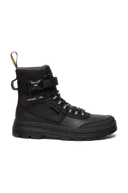 Dr. Martens botine Combs Tech WX femei, culoarea negru, cu toc plat, izolat, DM32103001