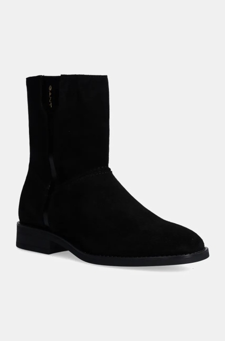 Gant botine din piele intoarsa Fayy femei, culoarea negru, cu toc plat, 29543774 G00