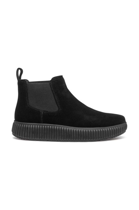 Geox botine D GRAISY femei, culoarea negru, cu platforma, D46XFD 00022 C9999