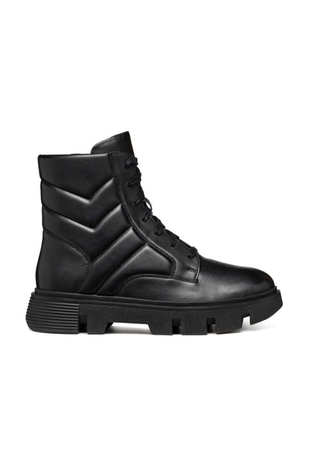 Geox botine D VILDE femei, culoarea negru, cu toc plat, D46UAA 0TUBC C9999