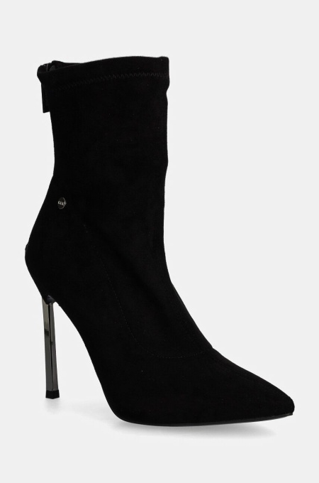 GOE botine femei, culoarea negru, cu toc cui, OO2N4221 BLACK