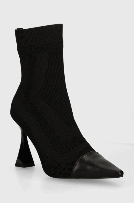 Karl Lagerfeld botine DEBUT II femei, culoarea negru, cu toc cui, KL32061A