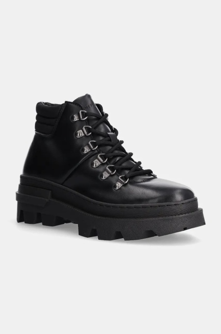 GARMENT PROJECT botine Nelly Lace-Up femei, culoarea negru, cu platforma, GPWF2585