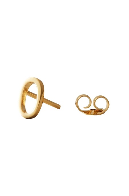Design Letters cercel din argint placat cu aur 90401001O