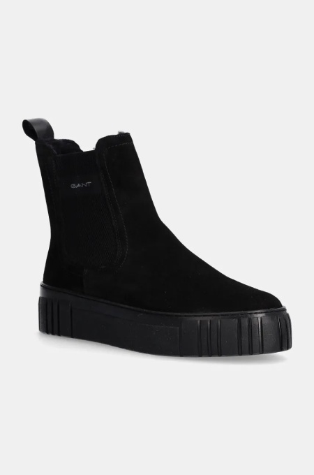 Gant botine Snowmont femei, culoarea negru, cu platforma, izolat, 29553786 G00