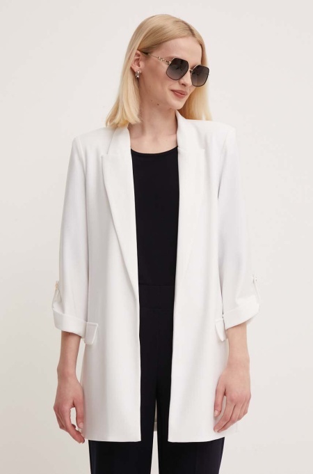 Joseph Ribkoff sacou culoarea alb, un singur rand de nasturi, neted, 242060
