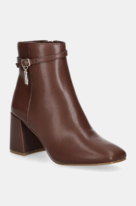 Steve Madden botine Risa-E femei, culoarea maro, cu toc drept, SM19000116