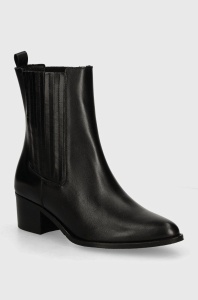 Bianco ghete chelsea de piele BIACAROL femei, culoarea negru, cu toc drept, 11301443