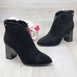 Botine Cu Toc Gros Dama Negre Aria - Img 6