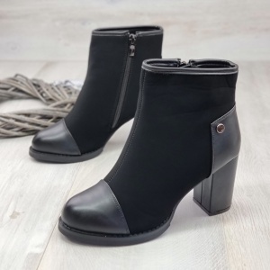 Botine Cu Toc Gros Dama Negre Elizabeth - Img 2