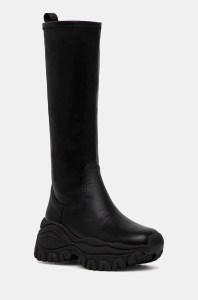 Buffalo cizme Lola Stretch Boot Hi femei, culoarea negru, cu platforma, 1220055-BLK