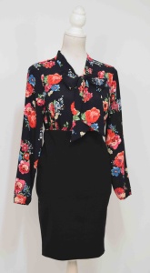 Compleu bluza Roberta si fusta neagra - Img 2