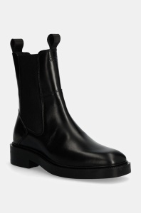 Gant cizme de piele Fallwi femei, culoarea negru, cu toc plat, izolare usoara, 29551713 G00