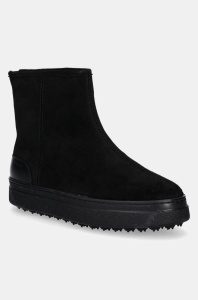 Gant cizme din piele intoarsa Snowhill culoarea negru, cu toc plat, izolat, 29543783 G00