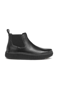Geox botine D GRAISY femei, culoarea negru, cu toc plat, D46XFD 00046 C9999